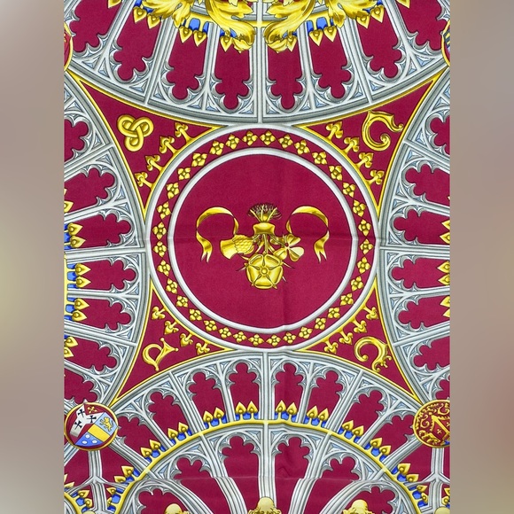 Hermes Silk Scarf British Heraldry By Vladimir Rybaltchenko Carre 90 - Picture 9 of 16